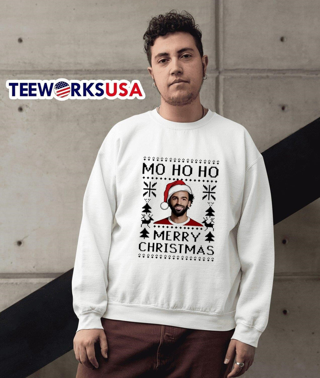 Mohamed Salah Mo Ho Merry Christmas Ugly - Adult & Kids T-Shirts, Sweatshirts & Hoodies apparel design preview 5
