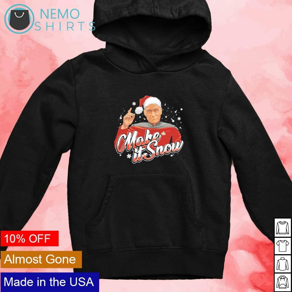 Make it snow picard Christmas - Adult & Kids T-Shirts, Sweatshirts & Hoodies apparel design preview 4