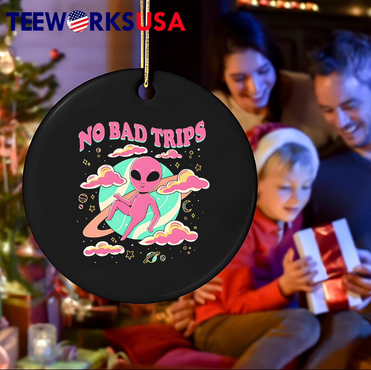 No bad trips Alien - Adult & Kids T-Shirts, Sweatshirts & Hoodies apparel design preview 4