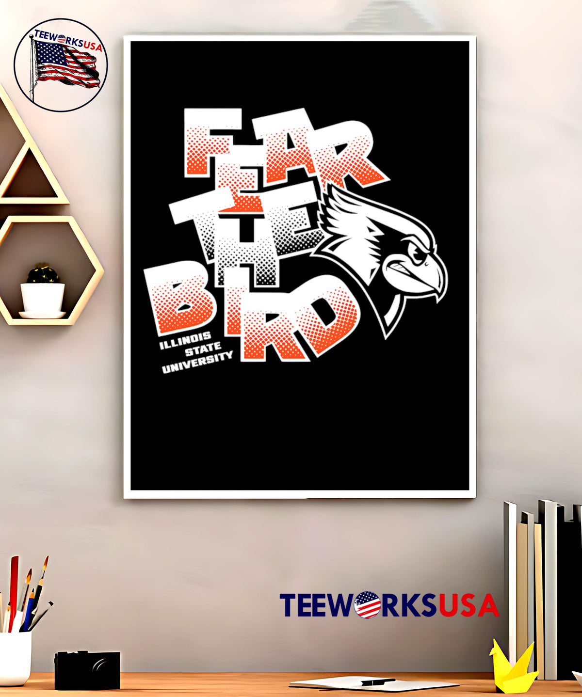 Illinois State University Fear The Bird Logo - Adult & Kids T-Shirts, Sweatshirts & Hoodies apparel design preview 5