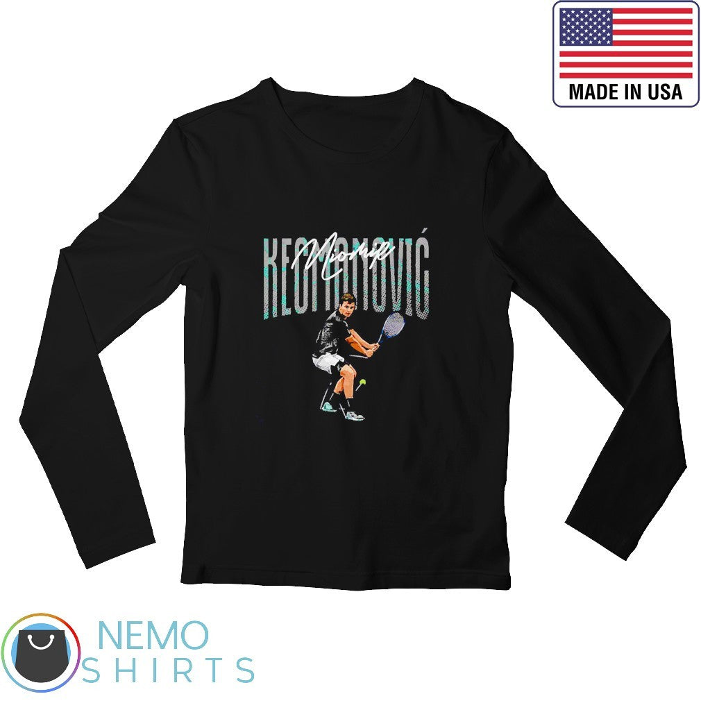 Miomir Kecmanovic tennis player vintage graphic - Adult & Kids T-Shirts, Sweatshirts & Hoodies apparel design preview 3