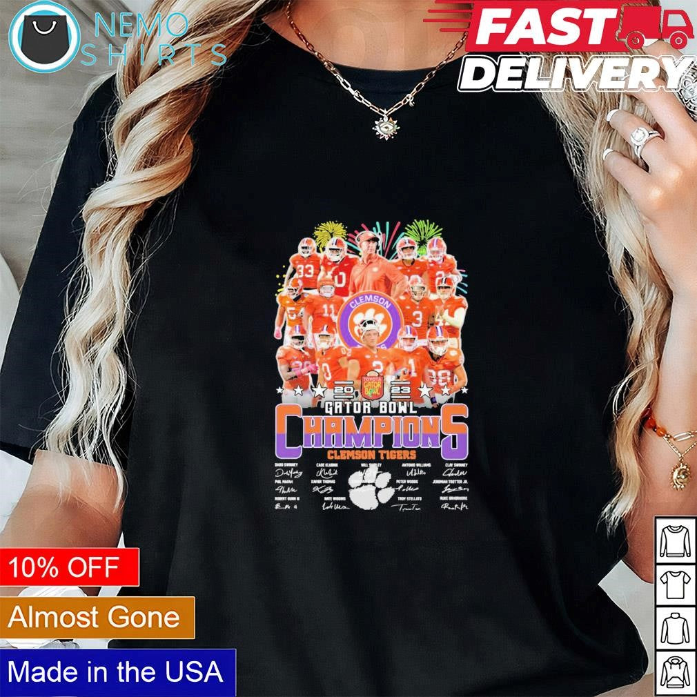 Clemson Tigers football team 2023 Gator Bowl - Adult & Kids T-Shirts, Sweatshirts & Hoodies apparel design preview 1
