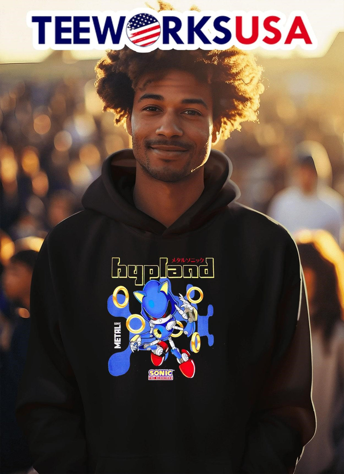 Sonic metal the Hedgehog hypland - Adult & Kids T-Shirts, Sweatshirts & Hoodies apparel design preview 2