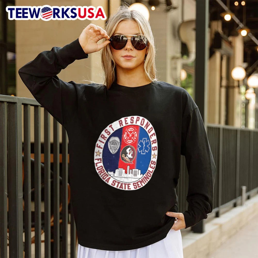 First Responders Florida State Seminoles Fire Dept - Adult & Kids T-Shirts, Sweatshirts & Hoodies apparel design preview 4