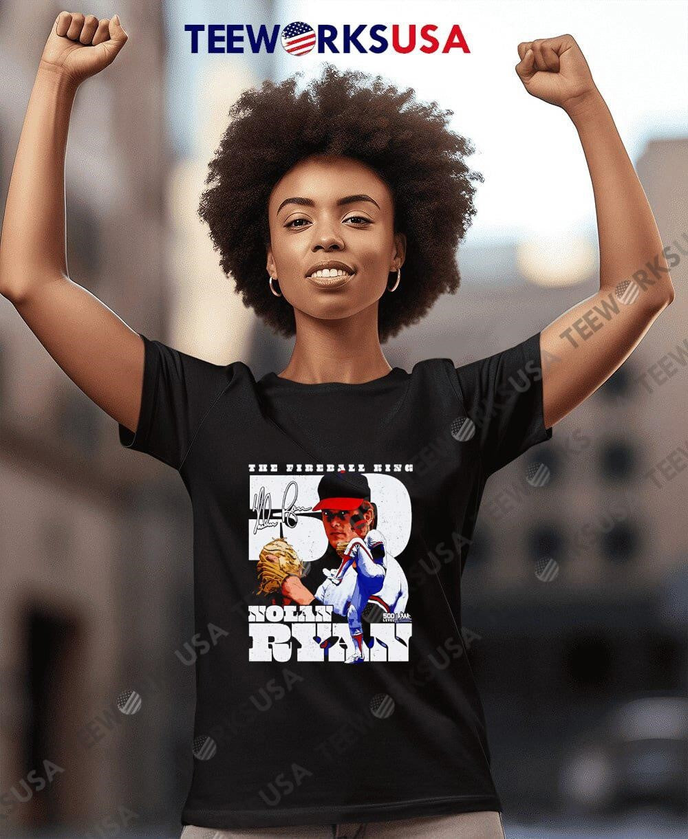 Nolan Ryan Los Angeles A Throwback Dual retro - Adult & Kids T-Shirts, Sweatshirts & Hoodies apparel design preview 8
