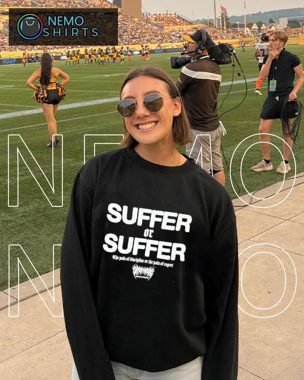 Suffer or the pain of discipline regret - Adult & Kids T-Shirts, Sweatshirts & Hoodies apparel design preview 4