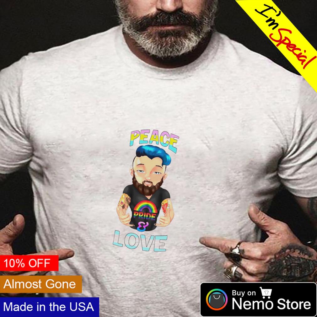 LGBT man Peace Pride and Love - Adult & Kids T-Shirts, Sweatshirts & Hoodies apparel design preview 4