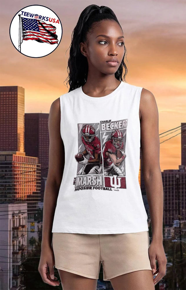 Indiana Hoosiers #11 Nick Marsh and #80 Charlie - Adult & Kids T-Shirts, Sweatshirts & Hoodies apparel design preview 6