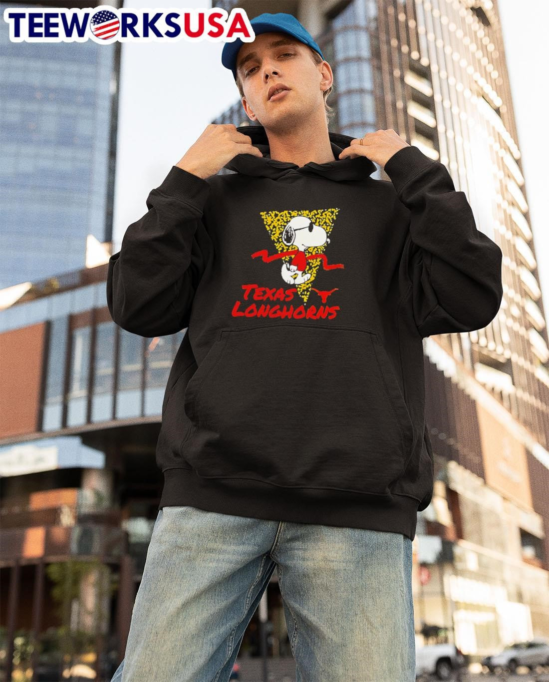 Snoopy Texas Longhorn cute - Adult & Kids T-Shirts, Sweatshirts & Hoodies apparel design preview 3