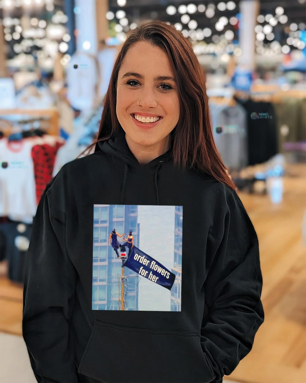 Order Flowers for HerEmpire State Building protest - Adult & Kids T-Shirts, Sweatshirts & Hoodies apparel design preview 3