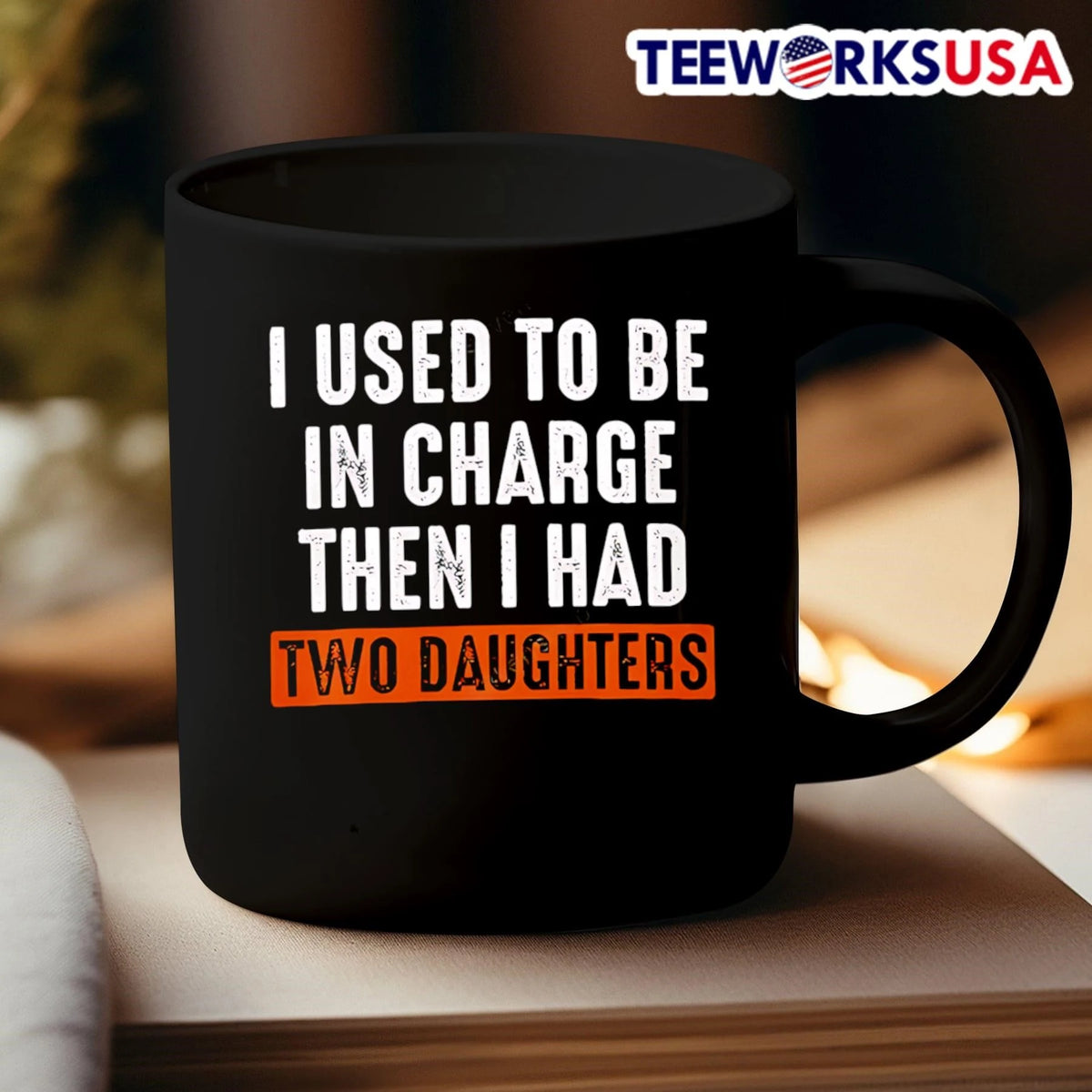 I Used To Be In Charge Then Had Two Daughters Dad - Adult & Kids T-Shirts, Sweatshirts & Hoodies apparel design preview 3