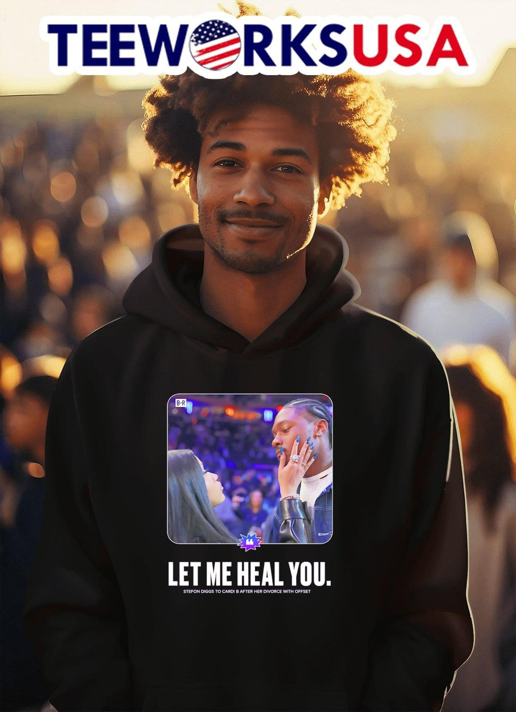 Cardi B says Stefon Diggs let me heal you - Adult & Kids T-Shirts, Sweatshirts & Hoodies apparel design preview 2