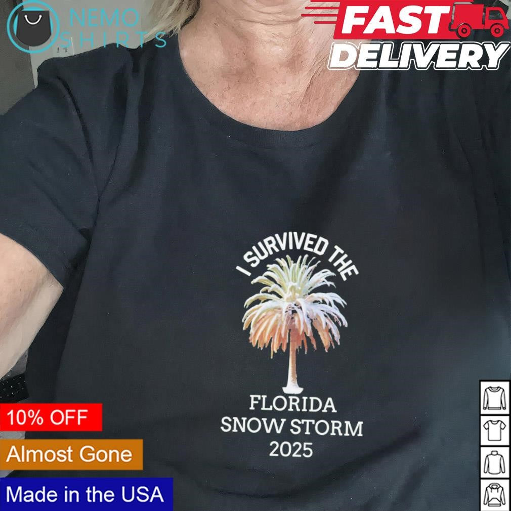 I survived the Florida snow storm 2025 sabal palm - Adult & Kids T-Shirts, Sweatshirts & Hoodies apparel design preview 2