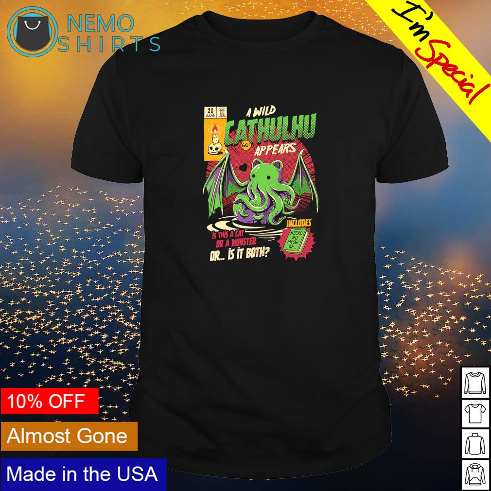 A wild cathulhu is this cat or monster it both - Adult & Kids T-Shirts, Sweatshirts & Hoodies apparel design preview 1
