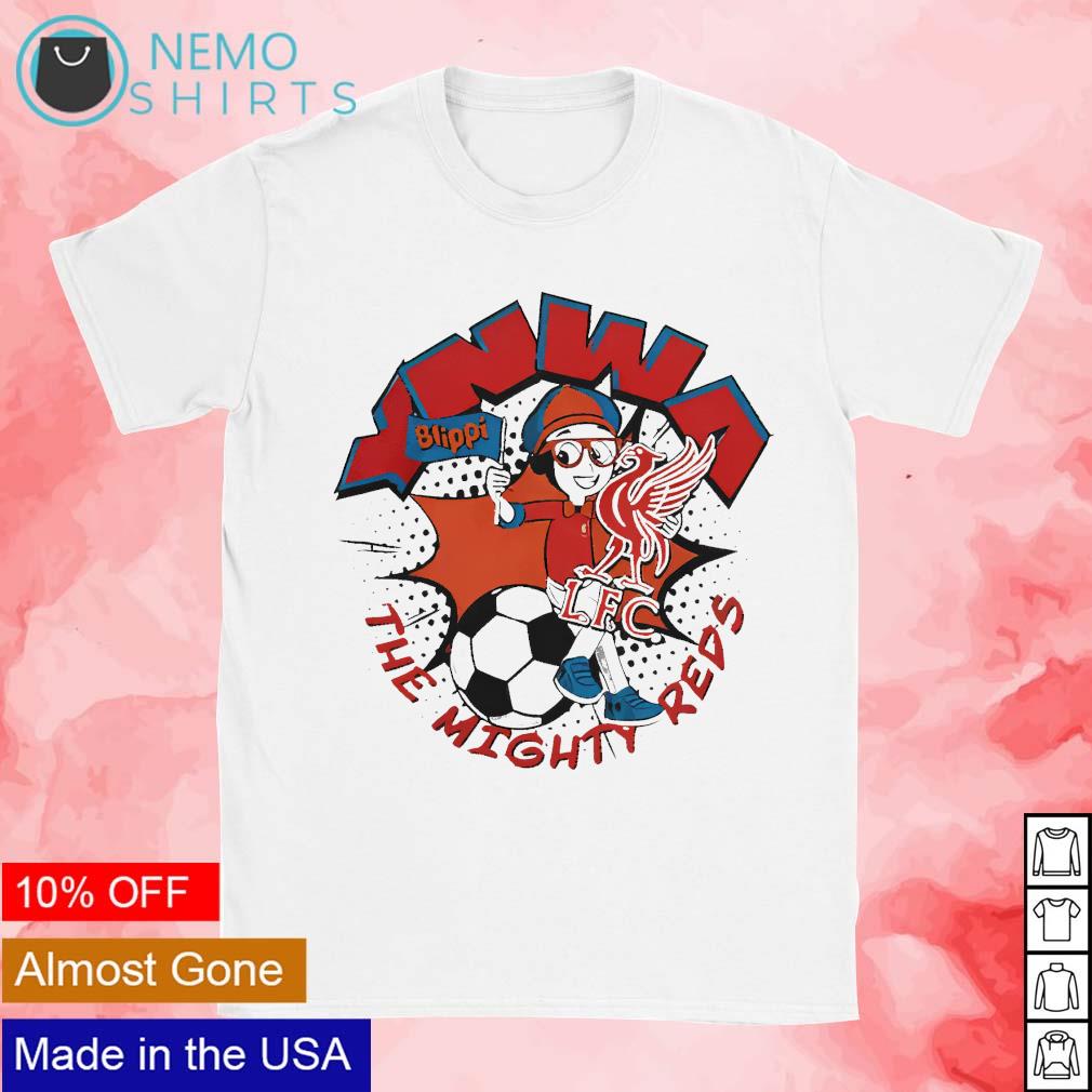 YNWA Blippi the Mighty Reds Liverpool Fc - Adult & Kids T-Shirts, Sweatshirts & Hoodies apparel design preview 1