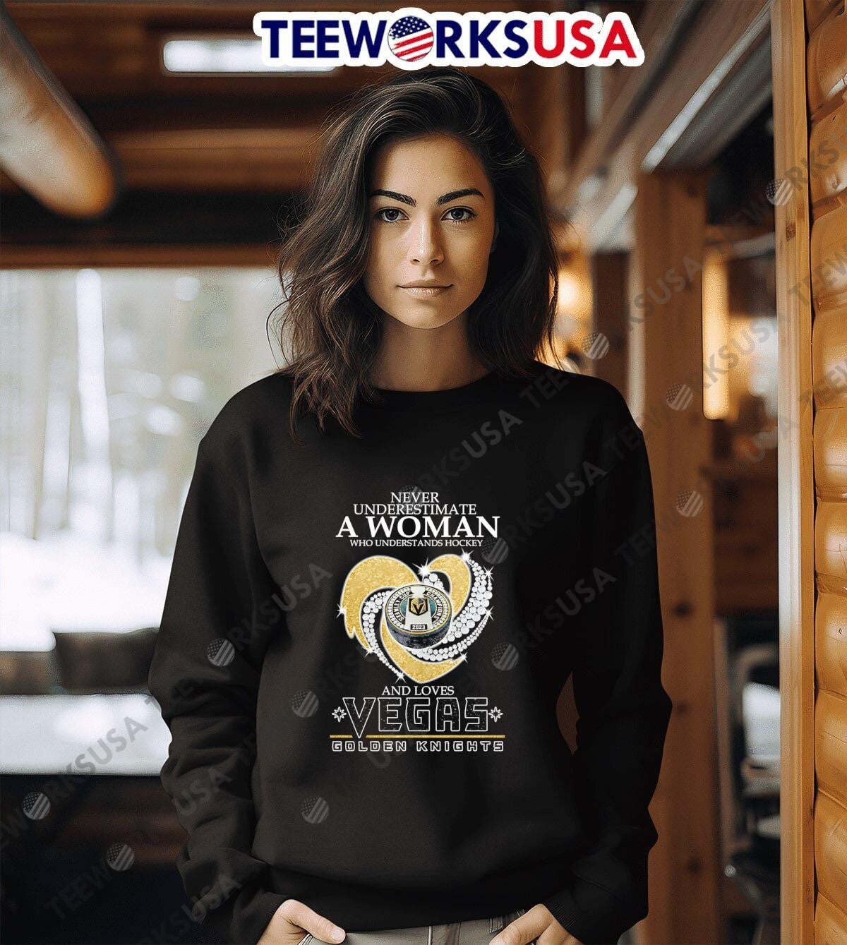 Never underestimate a woman who understands hockey - Adult & Kids T-Shirts, Sweatshirts & Hoodies apparel design preview 6