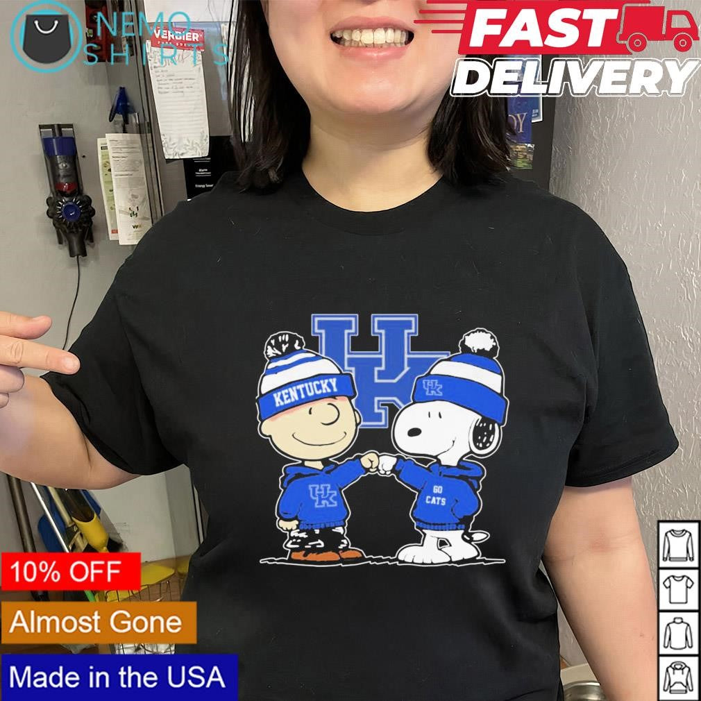 Kentucky Wildcats Charlie Brown and Snoopy fist bumb - Adult & Kids T-Shirts, Sweatshirts & Hoodies apparel design preview 1