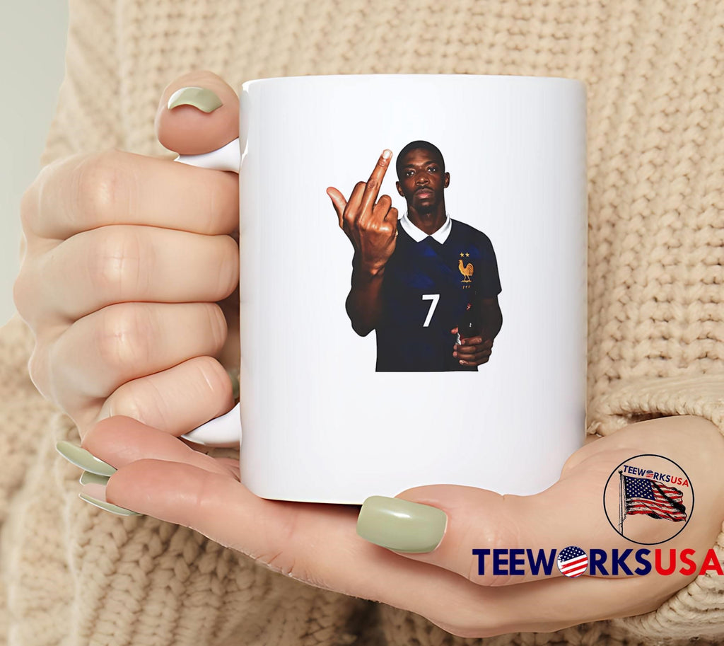 Ousmane Dembélé Middle Finger Gesture FFF 7 - Adult & Kids T-Shirts, Sweatshirts & Hoodies apparel design preview 4