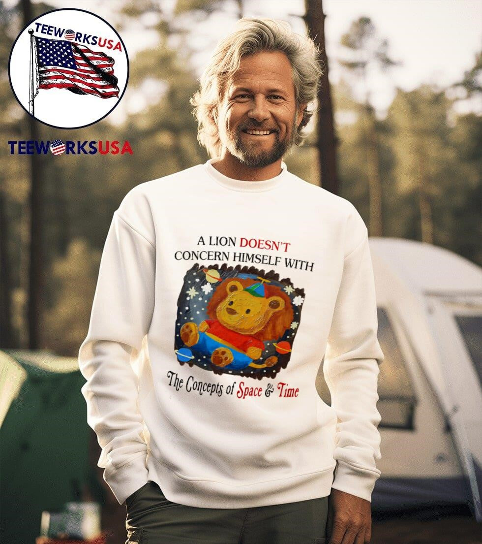 A lion does concern himself with the concepts of - Adult & Kids T-Shirts, Sweatshirts & Hoodies apparel design preview 3