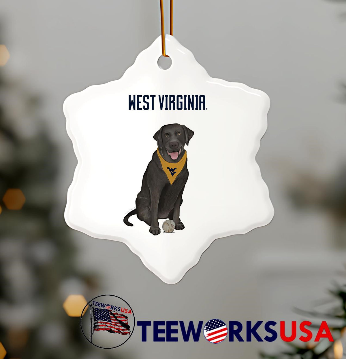 West Virginia Mountaineers Black Labrador Retriever - Adult & Kids T-Shirts, Sweatshirts & Hoodies apparel design preview 7