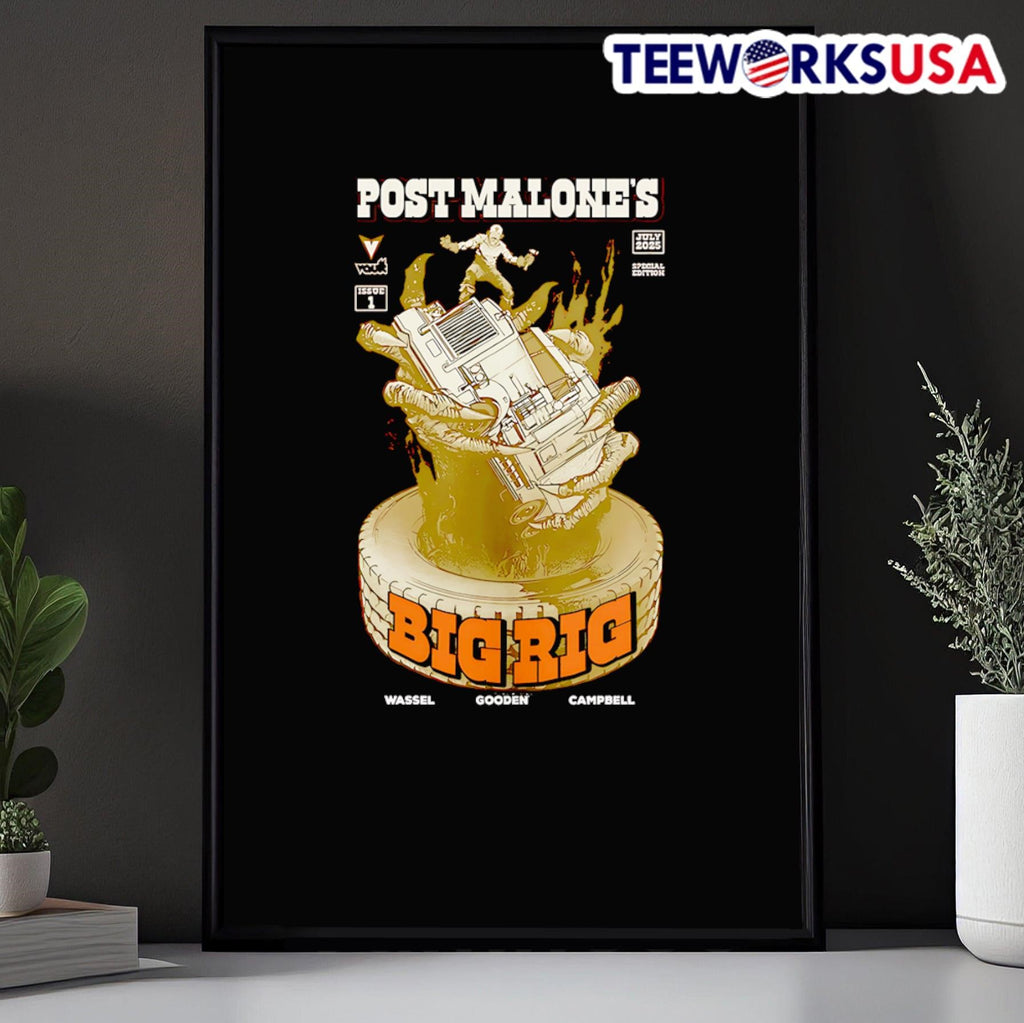 Post Malone Big Rig 2025 Tour - Adult & Kids T-Shirts, Sweatshirts & Hoodies apparel design preview 5