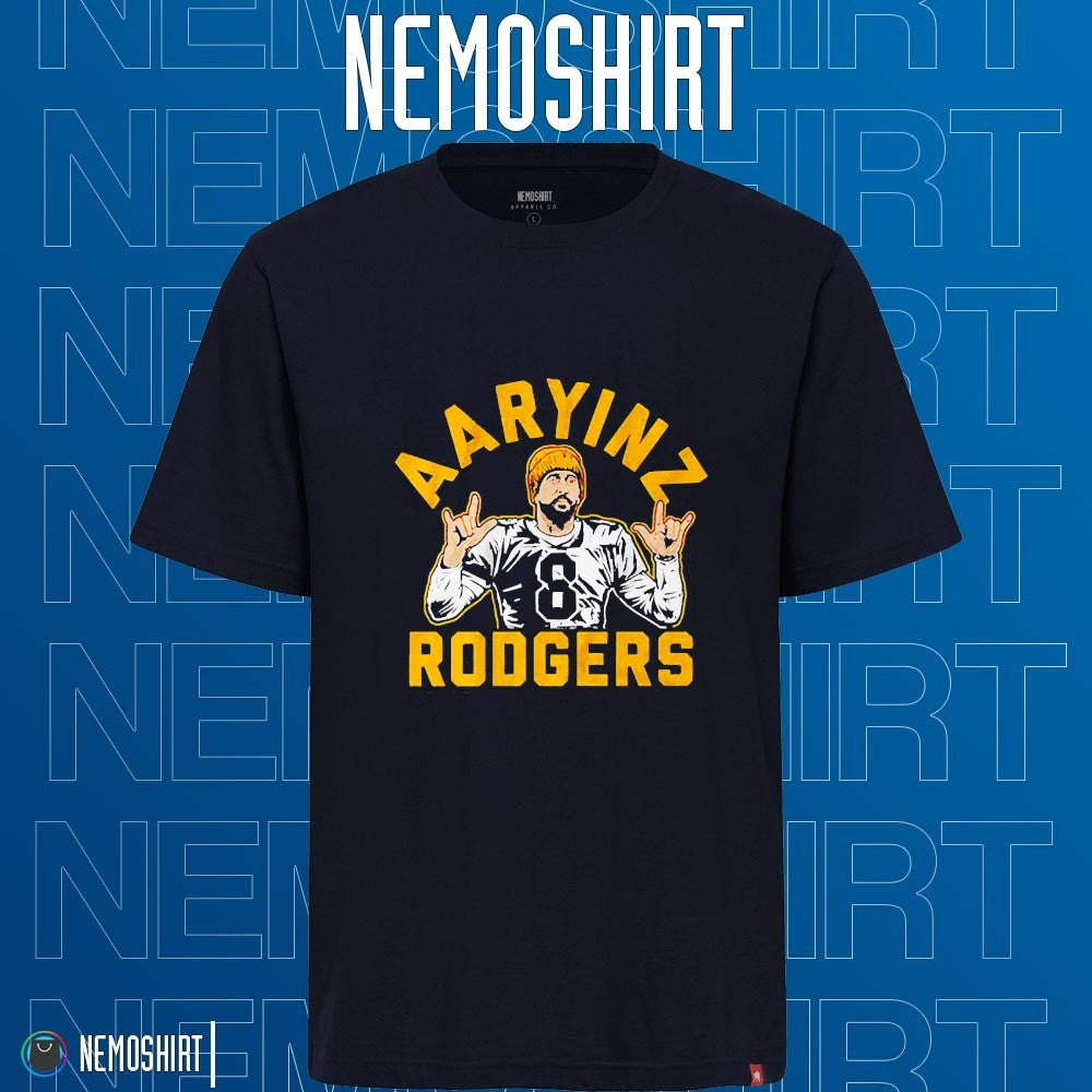 Aaron Rodgers Pittsburgh Steelers AarYinz cartoon - Adult & Kids T-Shirts, Sweatshirts & Hoodies apparel design preview 1