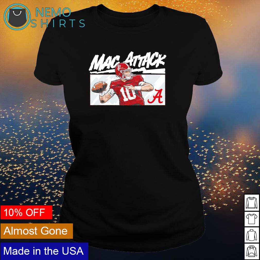 Alabama Crimson Tide Mac Jones attack - Adult & Kids T-Shirts, Sweatshirts & Hoodies apparel design preview 3