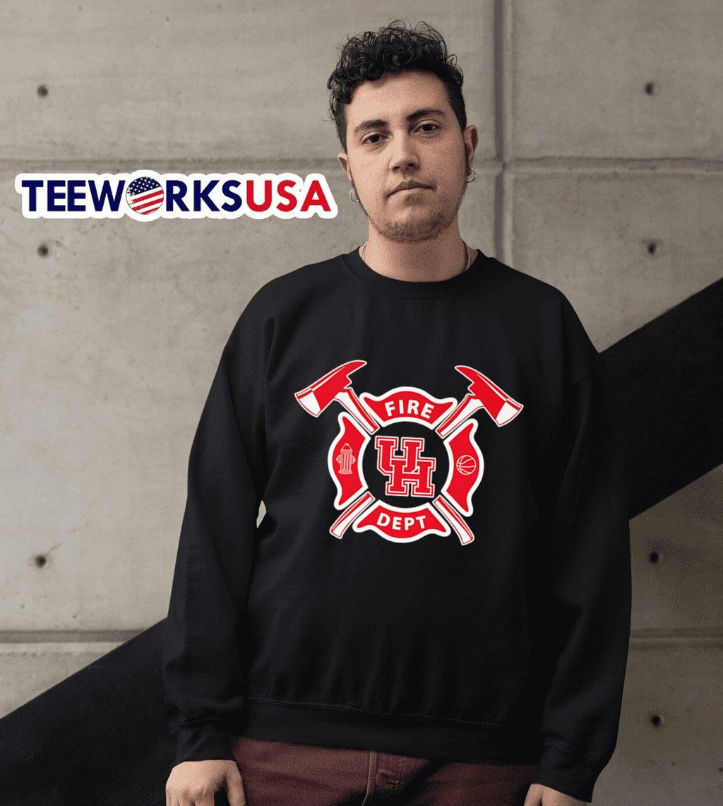 Fire dept Houston Cougars logo - Adult & Kids T-Shirts, Sweatshirts & Hoodies apparel design preview 6
