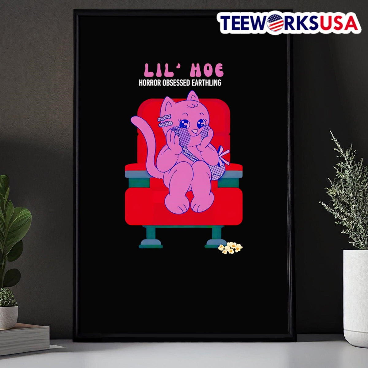 Lil' hoe Theater Cat - Adult & Kids T-Shirts, Sweatshirts & Hoodies apparel design preview 5