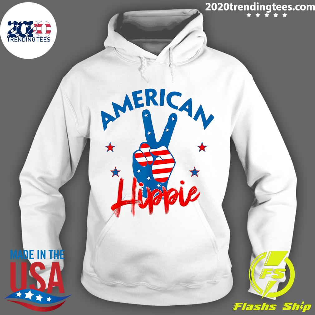 Flag American Hippie - Adult & Kids T-Shirts, Sweatshirts & Hoodies apparel design preview 2