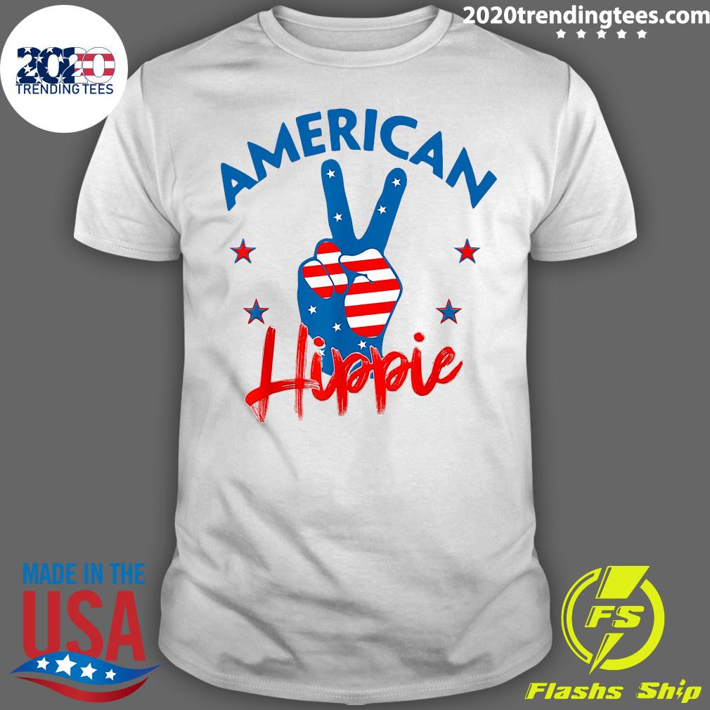 Flag American Hippie - Adult & Kids T-Shirts, Sweatshirts & Hoodies apparel design preview 1