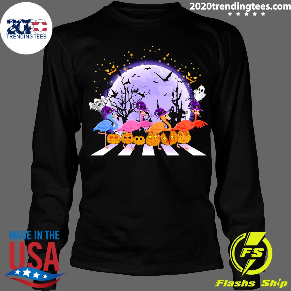 Flamingo Witch Abbey Road Happy Halloween 2021 - Adult & Kids T-Shirts, Sweatshirts & Hoodies apparel design preview 4