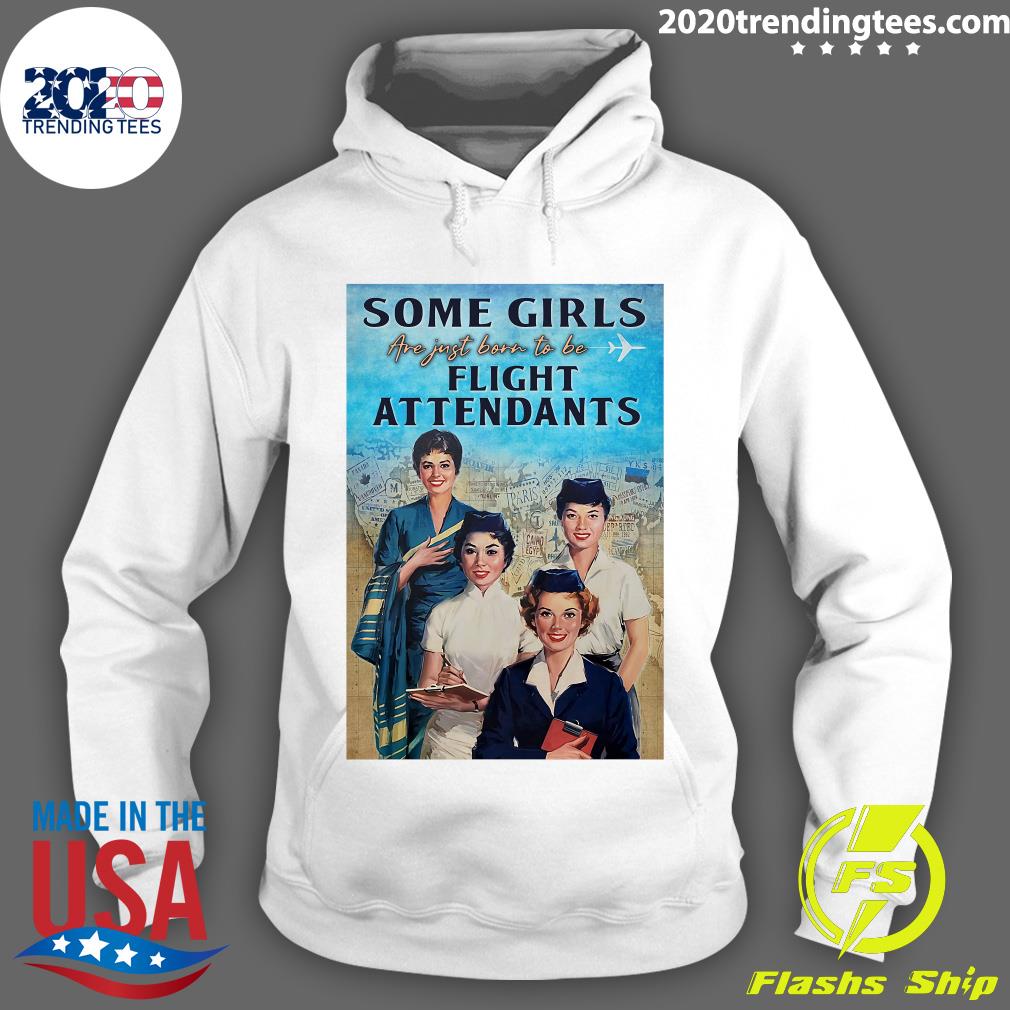 Flight Attendants Some Girls Are Just Born To Be - Adult & Kids T-Shirts, Sweatshirts & Hoodies apparel design preview 2