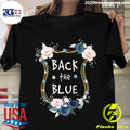 Flower Back The Blue - Adult & Kids T-Shirts, Sweatshirts & Hoodies apparel design preview 1