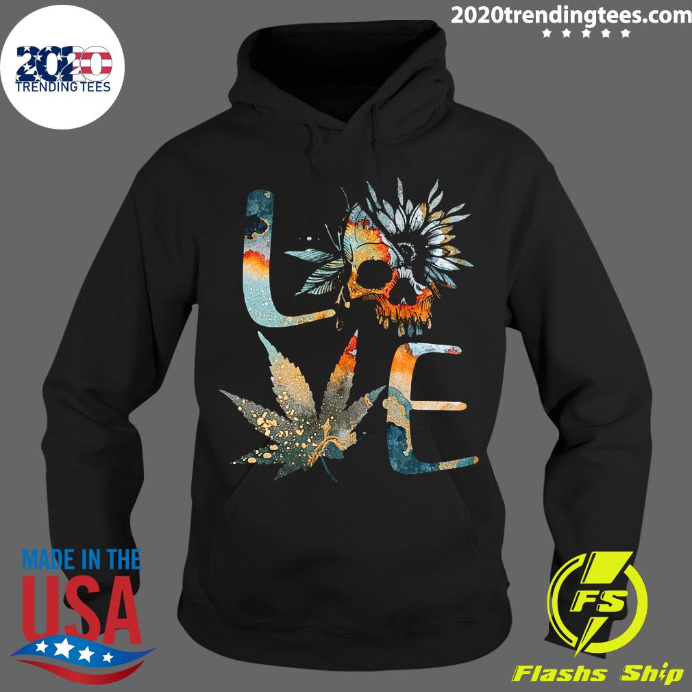 Flower Skull Love SK - Adult & Kids T-Shirts, Sweatshirts & Hoodies apparel design preview 2