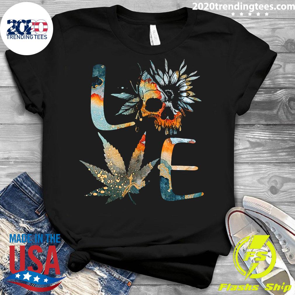 Flower Skull Love SK - Adult & Kids T-Shirts, Sweatshirts & Hoodies apparel design preview 3