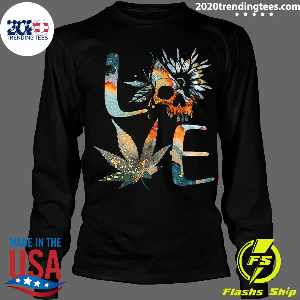 Flower Skull Love SK - Adult & Kids T-Shirts, Sweatshirts & Hoodies apparel design preview 4