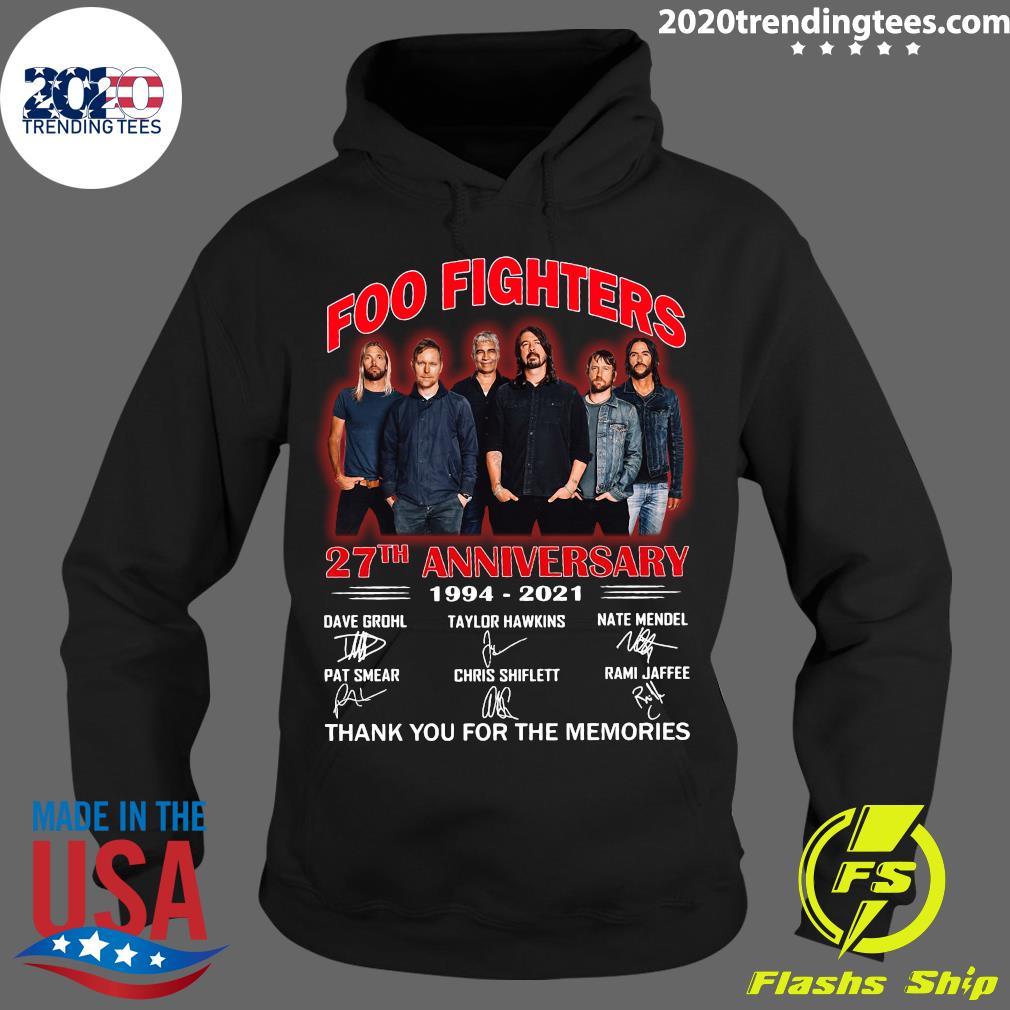 Foo Fighters 27th Anniversary 1994-2021 Thank You For - Adult & Kids T-Shirts, Sweatshirts & Hoodies apparel design preview 2
