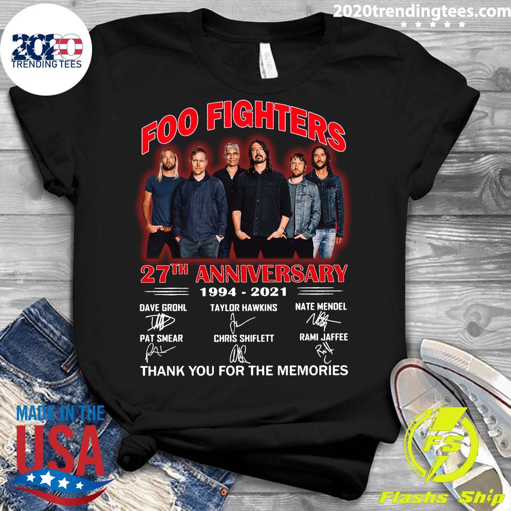 Foo Fighters 27th Anniversary 1994-2021 Thank You For - Adult & Kids T-Shirts, Sweatshirts & Hoodies apparel design preview 3