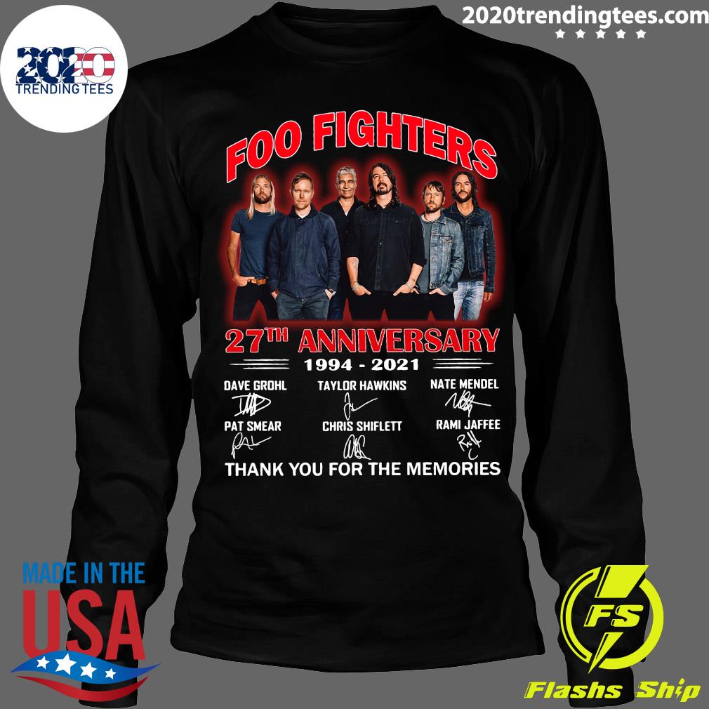 Foo Fighters 27th Anniversary 1994-2021 Thank You For - Adult & Kids T-Shirts, Sweatshirts & Hoodies apparel design preview 4