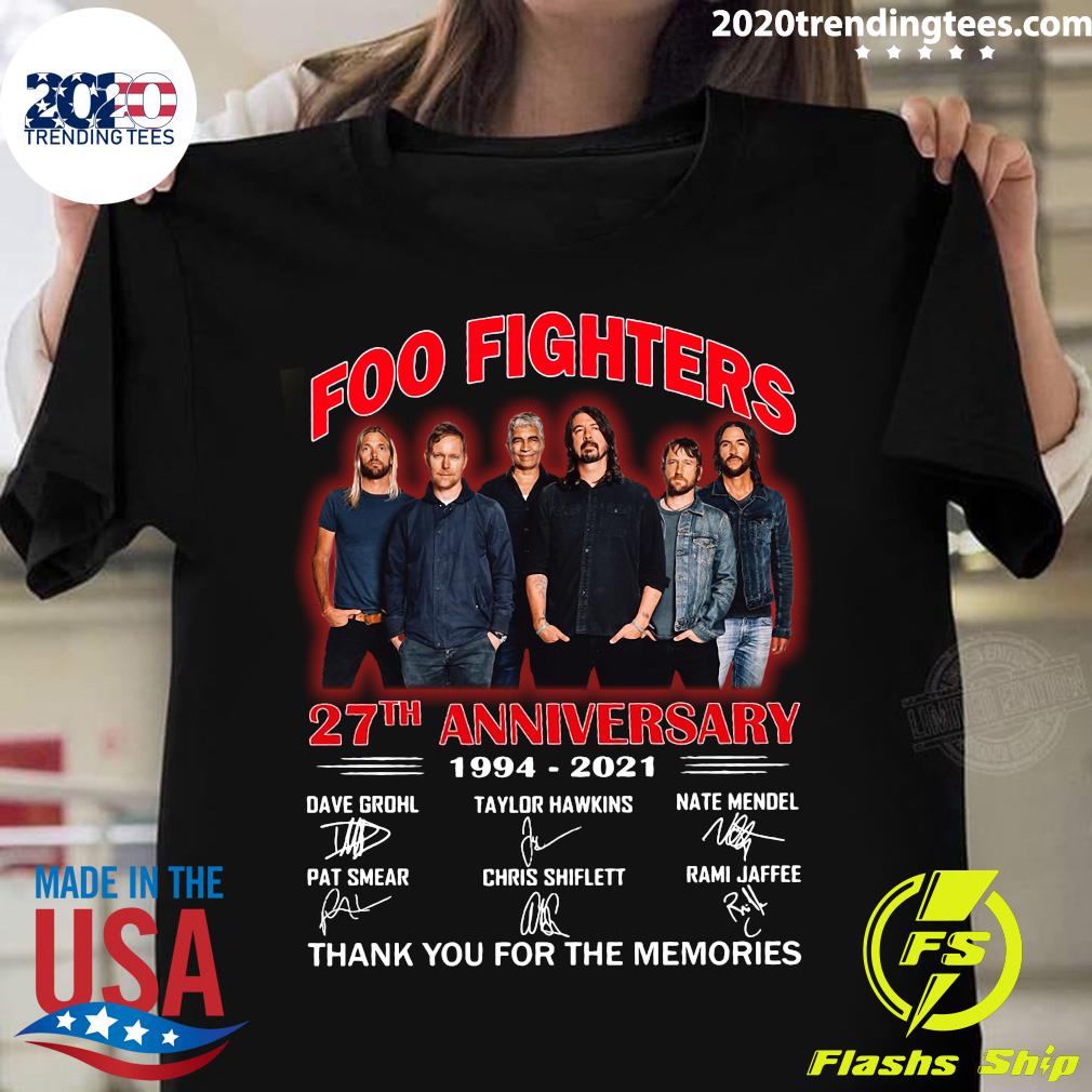 Foo Fighters 27th Anniversary 1994-2021 Thank You For - Adult & Kids T-Shirts, Sweatshirts & Hoodies apparel design preview 1