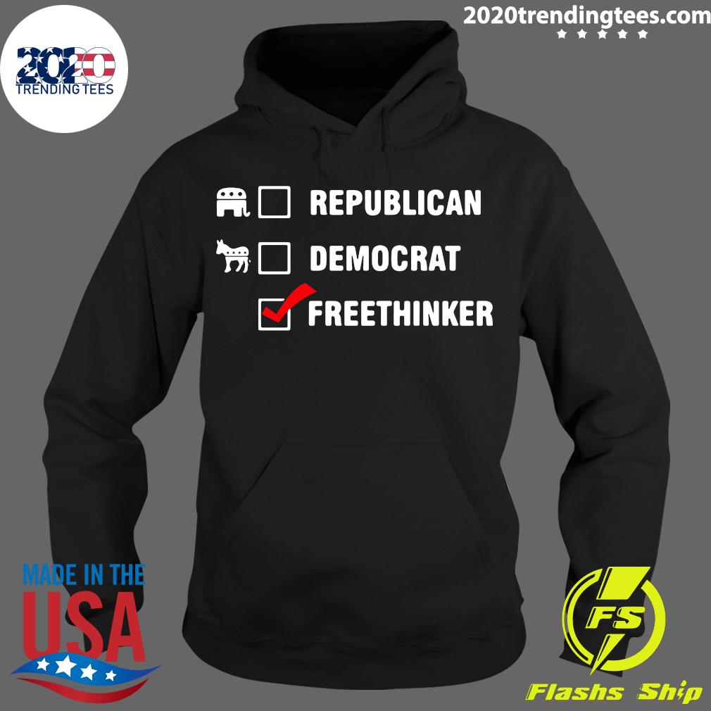 Freethinker Not A Republican or Democrat - Adult & Kids T-Shirts, Sweatshirts & Hoodies apparel design preview 2