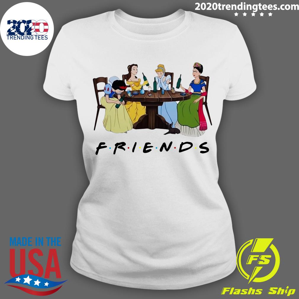Frida Kahlo And Disney Princesses Drinking Friends Tv - Adult & Kids T-Shirts, Sweatshirts & Hoodies apparel design preview 3