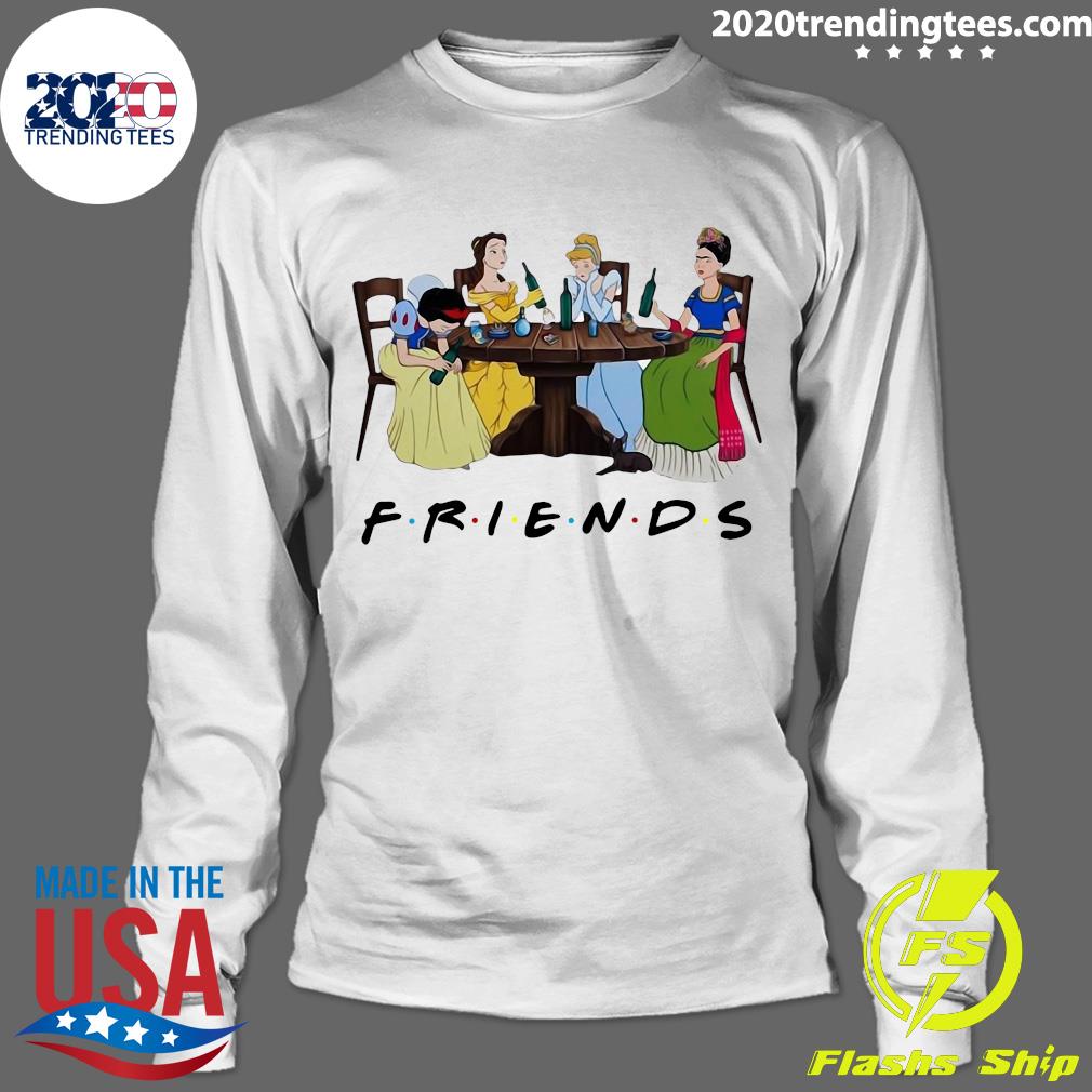 Frida Kahlo And Disney Princesses Drinking Friends Tv - Adult & Kids T-Shirts, Sweatshirts & Hoodies apparel design preview 4