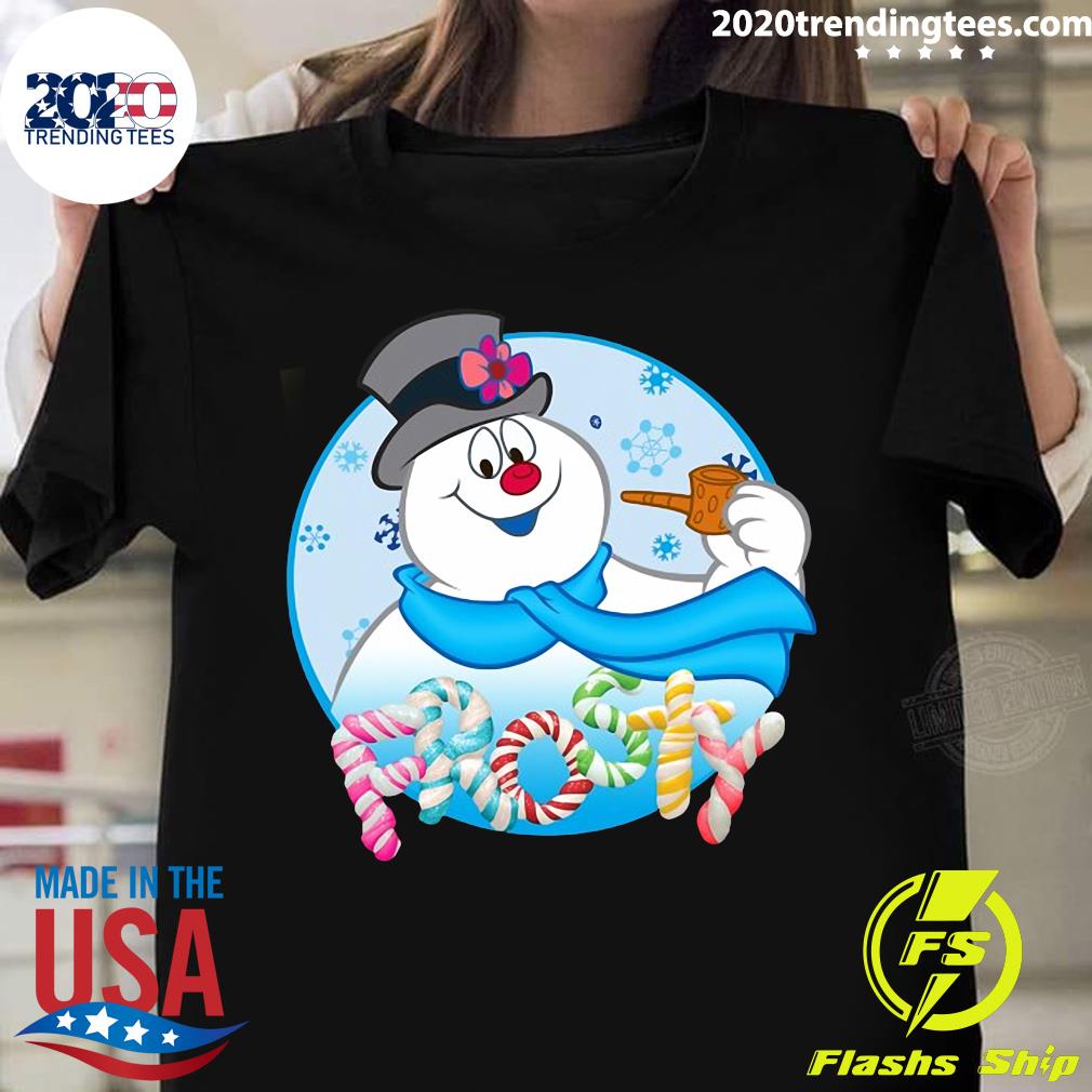 Frosty The Snowman Candy Letters Portrait - Adult & Kids T-Shirts, Sweatshirts & Hoodies apparel design preview 1