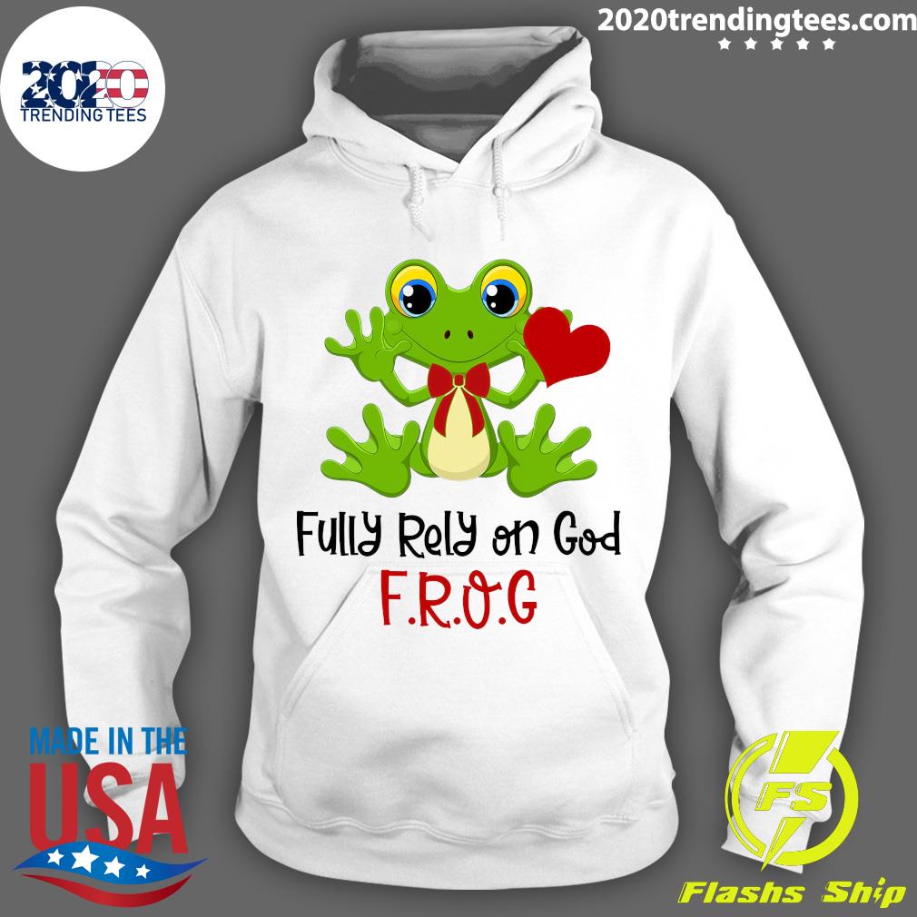 Fully Rely On God Frog - Adult & Kids T-Shirts, Sweatshirts & Hoodies apparel design preview 2