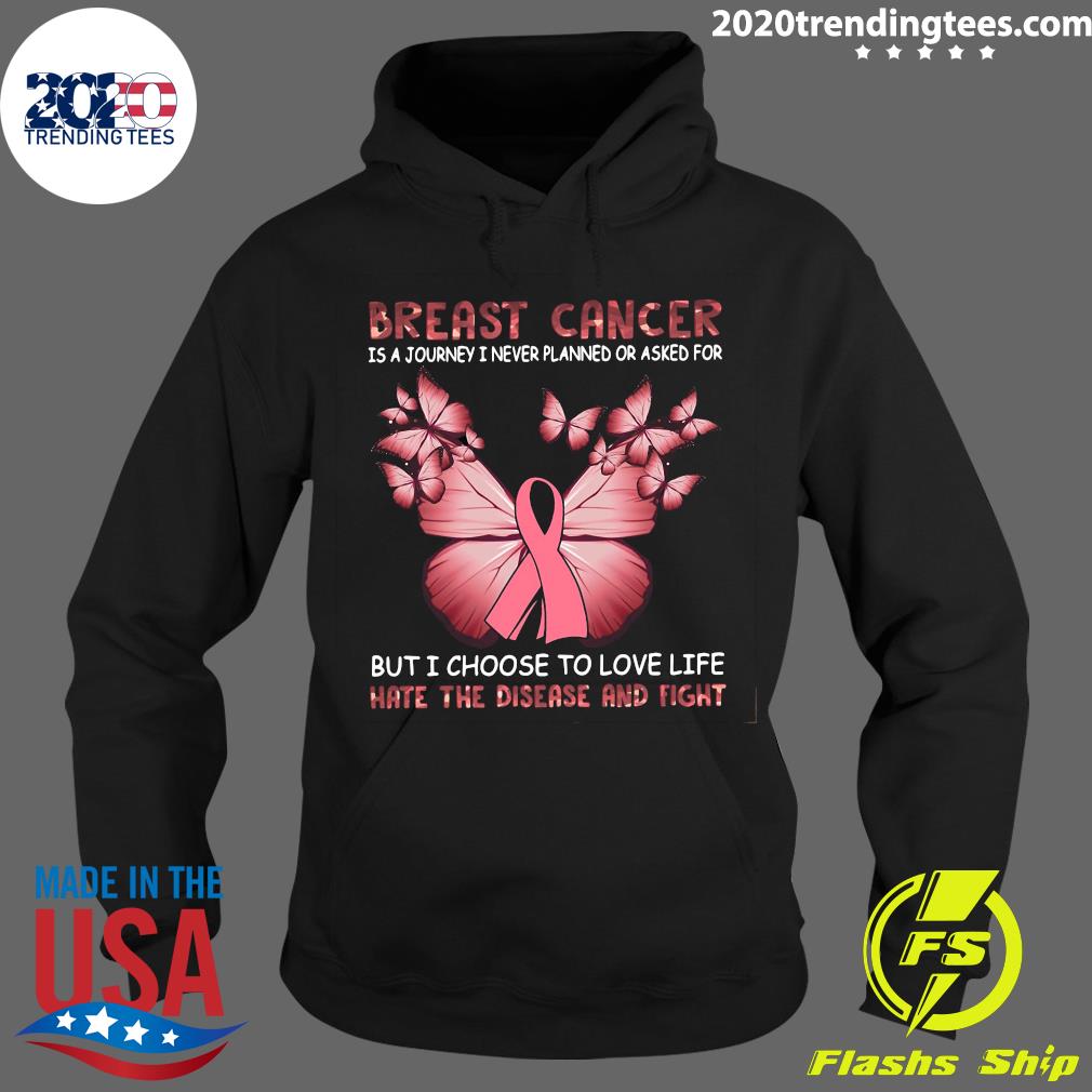 Funny Butterfly Breast Cancer Is A Journey I Never - Adult & Kids T-Shirts, Sweatshirts & Hoodies apparel design preview 2