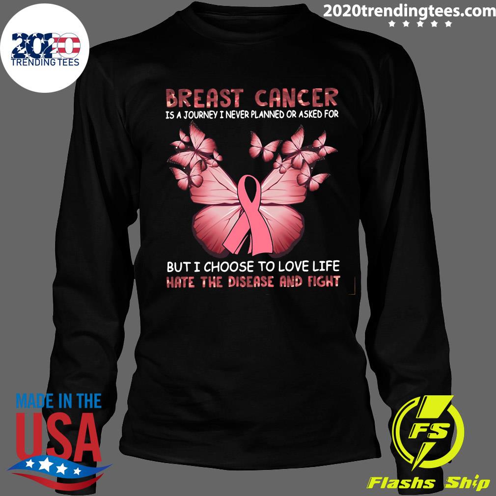 Funny Butterfly Breast Cancer Is A Journey I Never - Adult & Kids T-Shirts, Sweatshirts & Hoodies apparel design preview 4