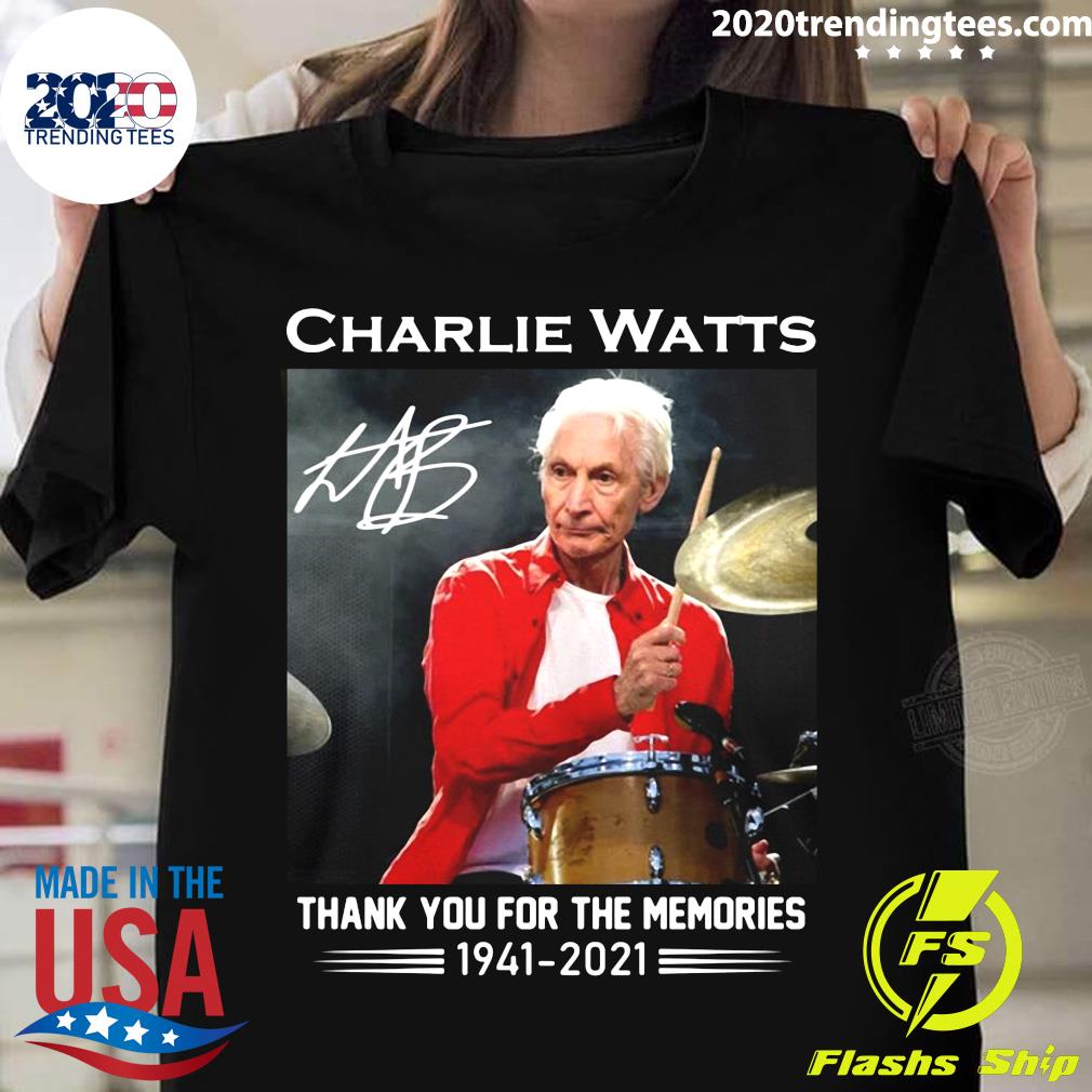 Funny Charlie Watts Signature Thank You For The - Adult & Kids T-Shirts, Sweatshirts & Hoodies apparel design preview 1