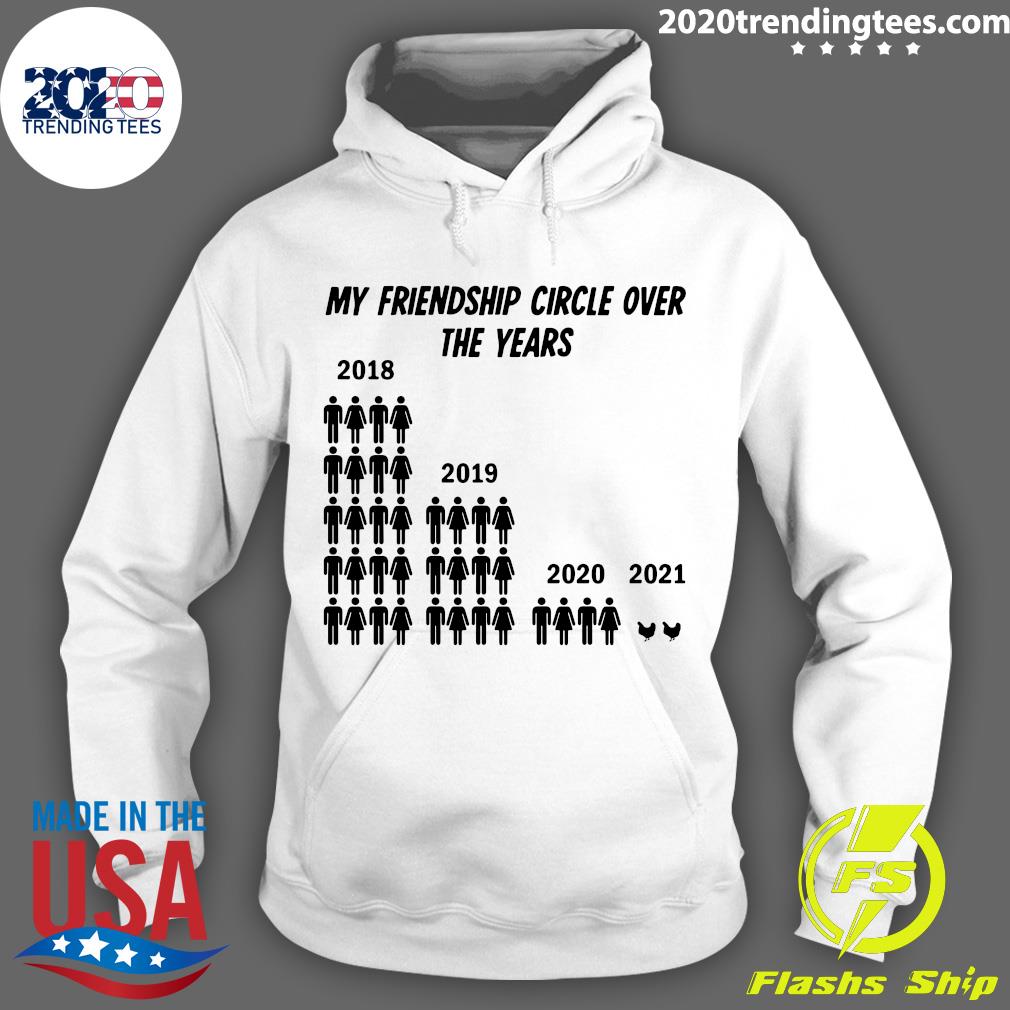 Funny Chicken My Friendship Circle Over The Years - Adult & Kids T-Shirts, Sweatshirts & Hoodies apparel design preview 2